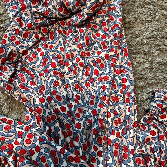BODEN NWT Ruffle Paisley Jersey Midi Dress D0283 Size 4L Pockets Stretchy Waist - Picture 15 of 16